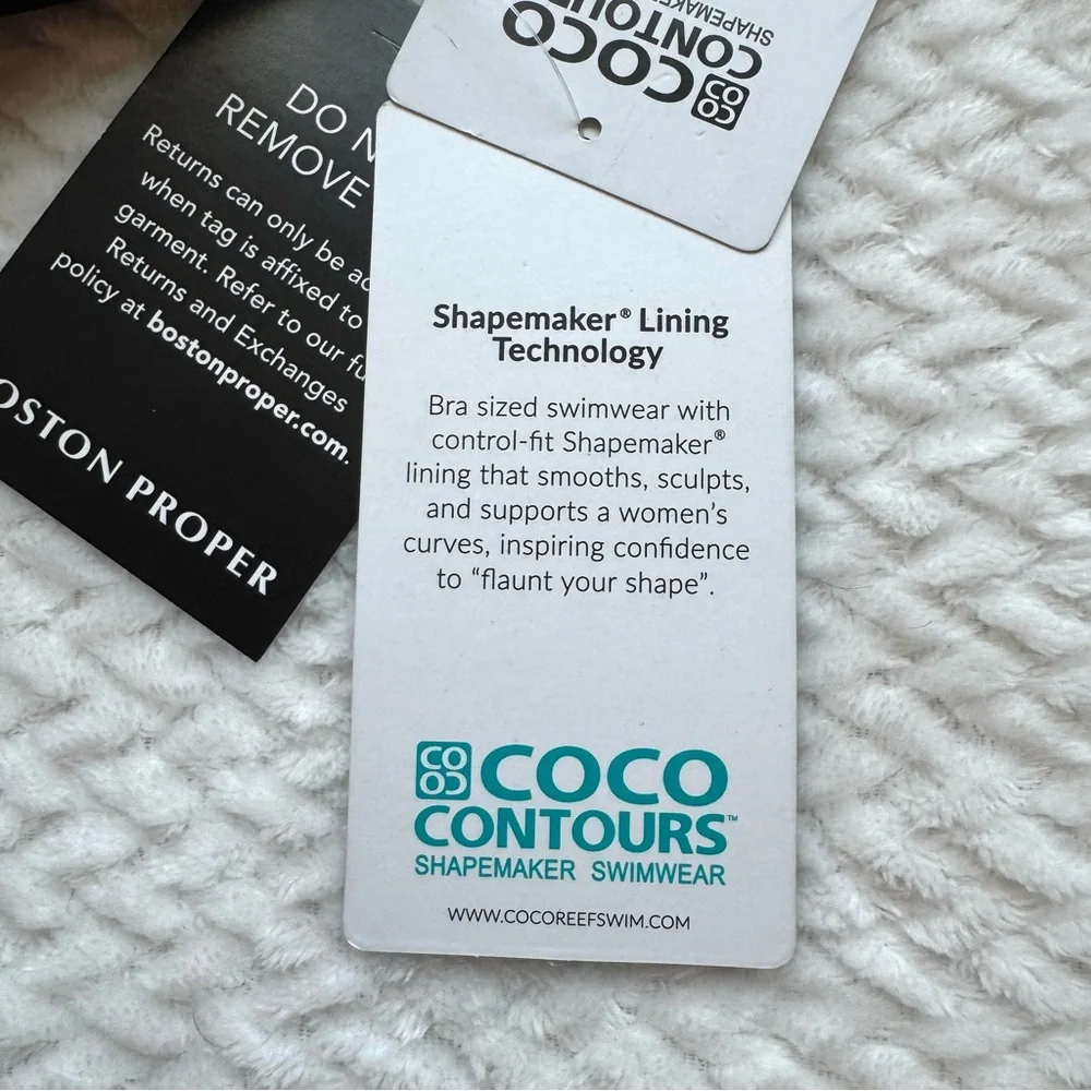 Coco Reef Contours Chroma One Piece Swimsuit Romper 8 Black Wrap Smoothing NWT - Picture 12 of 15